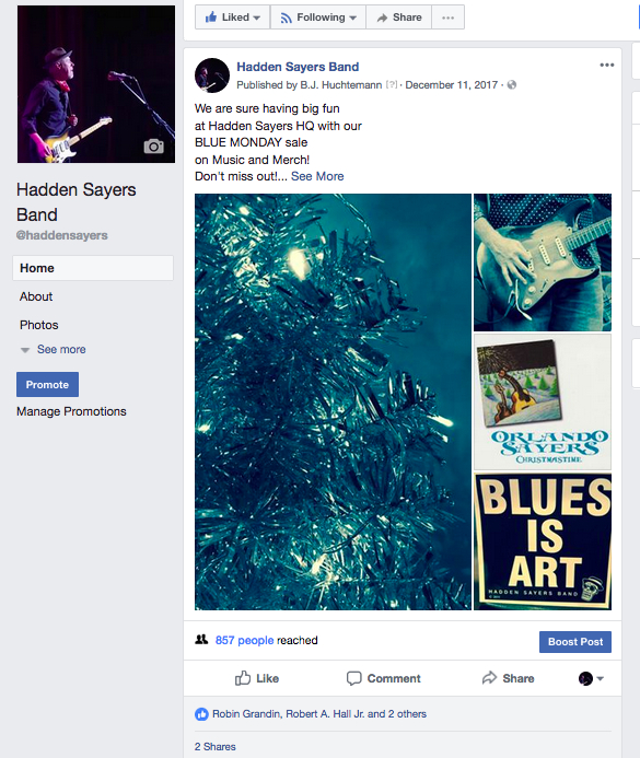 Hadden Sayers Band Blue Monday recapture